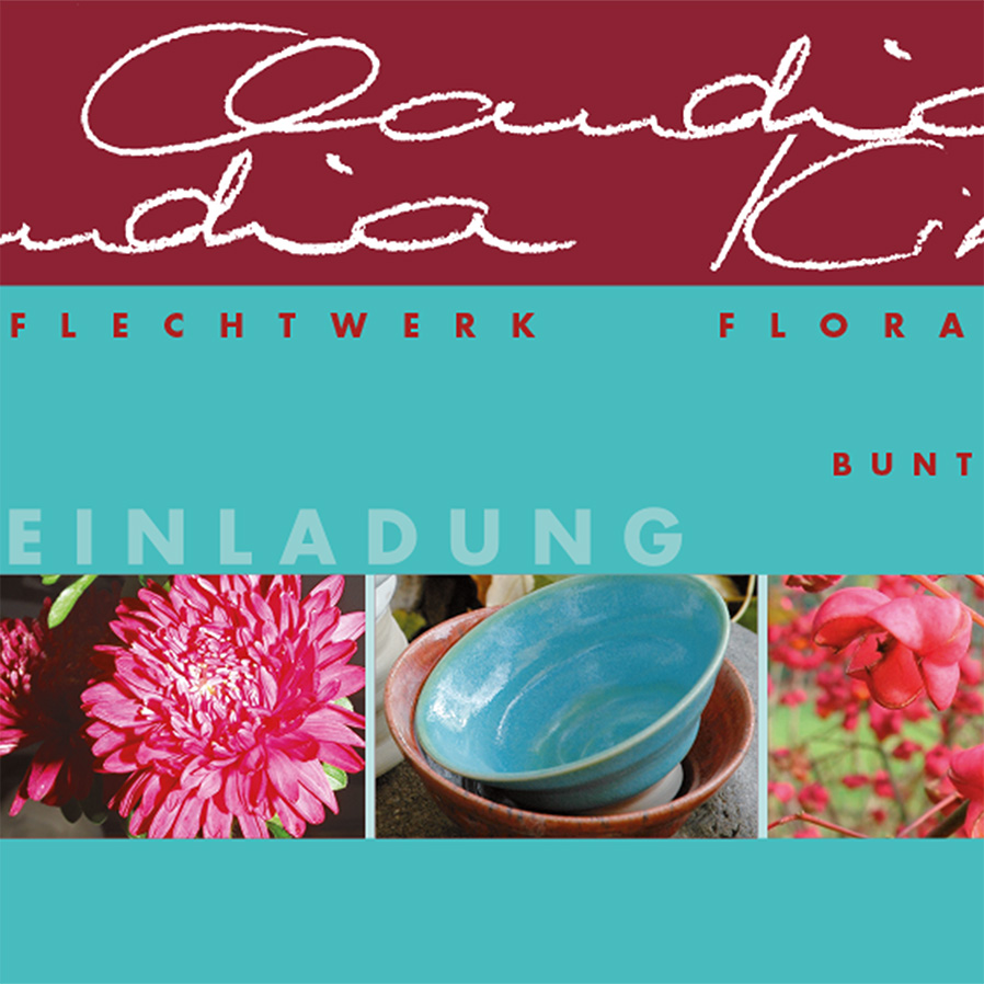 Ausschnitt einer Einladungskarte für eine Veranstaltung der Werkstatt Claudia Kirchner