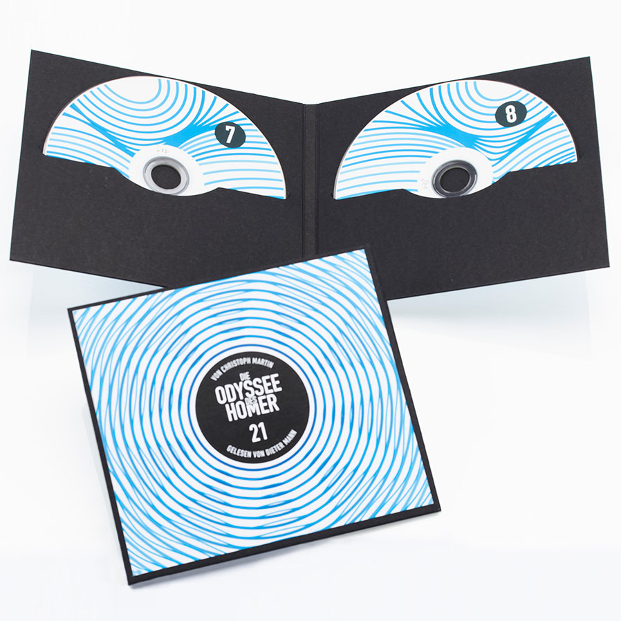 CD-Hülle und bedruckte CD, Odyssee von Homer