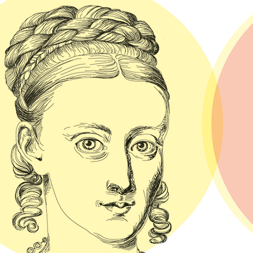 Annette von Droste-Hülshoff, Digitale Zeichnung, Ausschnitt
